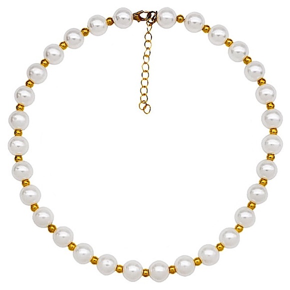 ⚜️𝟯𝟬%𝗢𝗙𝗙 𝗯𝘂𝗻𝗱𝗹𝗲𝘀 𝟯+⚜️ NEW Pearl & Gold Beaded Statement Necklace - Picture 8 of 12